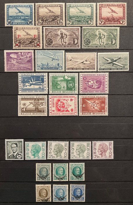 Belgien  - Samling Anneks mail: Luftpost - Militær - Tjeneste - Kriminel havn - Beskæftigelse - Overskrift - - PA, M, S, TX, OC, KP, TR