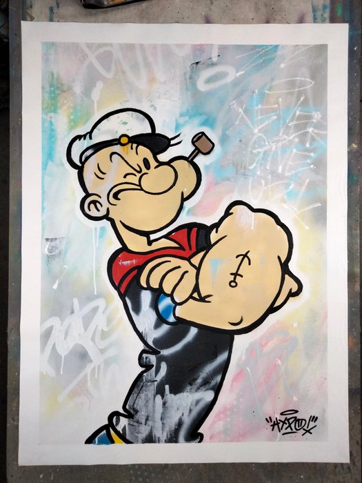 Hipo (1988) - Popeye The Sailor Man - Never Give Up! (Original artwork)