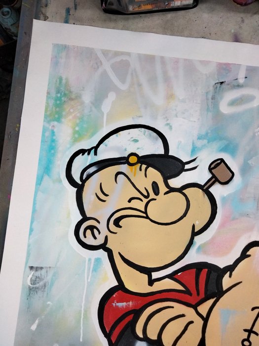 Hipo (1988) - Popeye The Sailor Man - Never Give Up! (Original artwork)