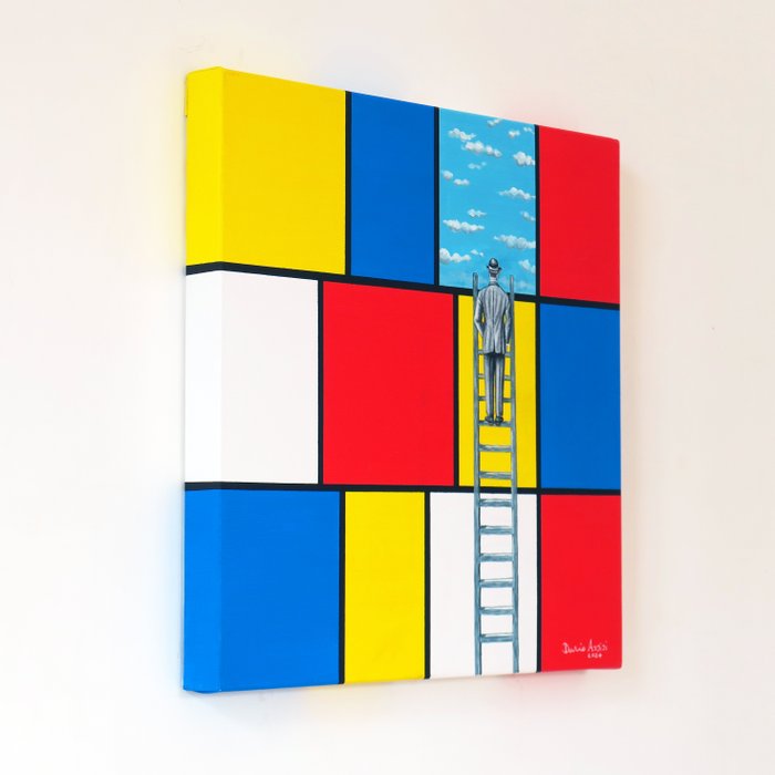 Dario Assisi - Magritte in the Mondrian world - A new world!