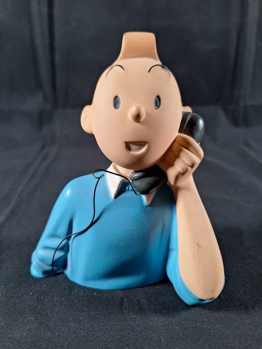 Tintin - Buste Tintin téléphone - 1 Leblon-delienne statuette - Begrænset udgave - 1990