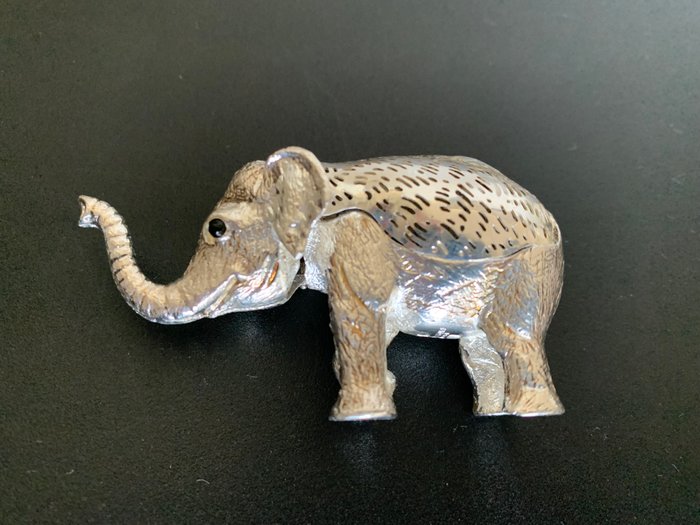 Christofle - Statuette - Elephant, collection Lumière d’argent. - Forsølvet