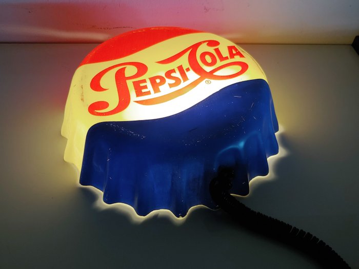 Pepsi Cola Tappo insegna luminosa originale anni '60 - Lysskilt - Plast