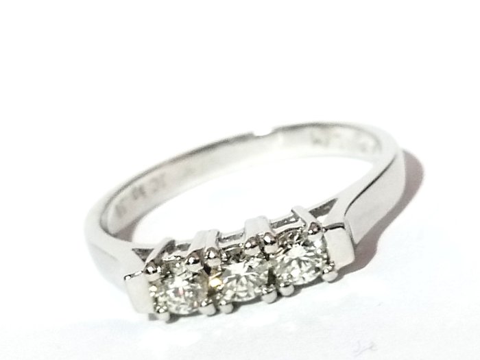 Ingen mindstepris - Ring - 18 kraat Hvidguld -  0.50ct. tw. Diamant (Natur)