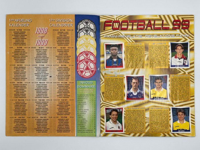 Panini - Football 99 Belgium - 1 Complete Album