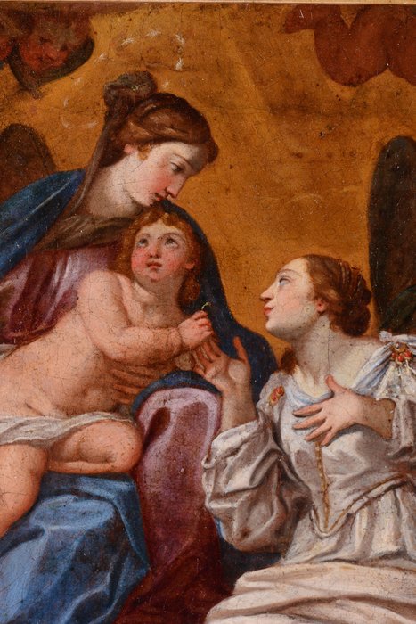 Scuola romana (XVII) - Matrimonio mistico di santa Caterina d'Alessandria