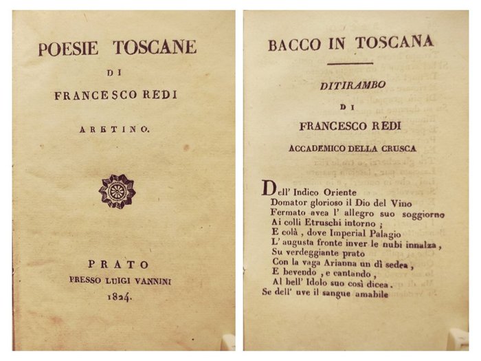 Pindemonte Ippolito Fantoni Giovanni Redi Francesco - Lot with 3 books of Tuscan Poetry - 1817-1824