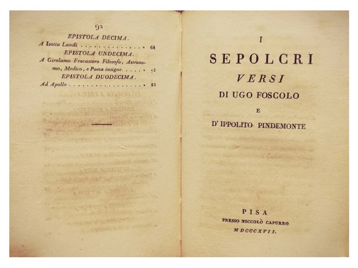 Pindemonte Ippolito Fantoni Giovanni Redi Francesco - Lot with 3 books of Tuscan Poetry - 1817-1824