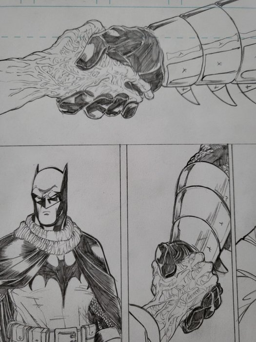 David Baldeon - 1 Original page - Batman - Robin Iss: 169 - signed