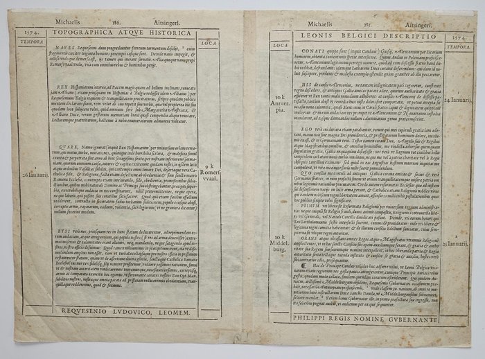 Holland - Middelburg; Aitzinger / Hogenberg - Die Belegerung von Middelburg - 1596