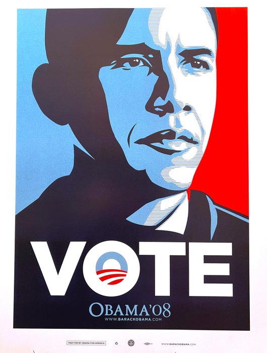 Shepard Fairey (OBEY) - Vote 2008 - 2000'erne