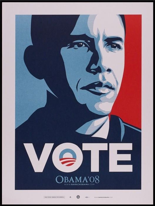 Shepard Fairey (OBEY) - Vote 2008 - 2000'erne