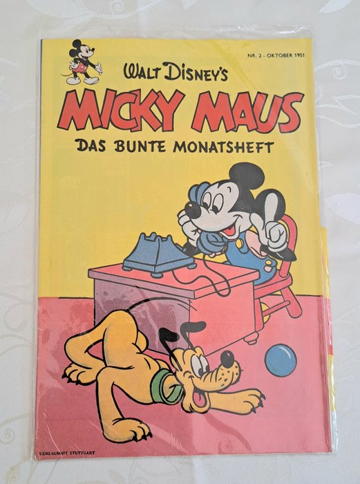 Micky Maus Nr.2, Nr.14 - Das Doppel-Ding , Mit Sonderdruck der Nr.2 von 1951 - 2 Comic - Første udgave - 1951/1986