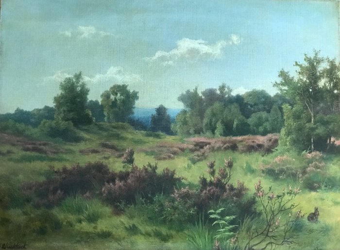 Pieter Hendrik Koekkoek (1843-1927), Attributed to - Heide