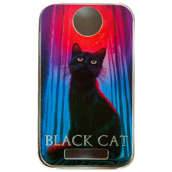 Verden. Silver Bar 2024 Limited Halloween Monsters Collection - Black Cat, 1 Oz (.999)