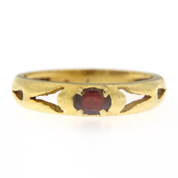 Handmade - Ring - Veneno - 18 kraat Gulguld Granat