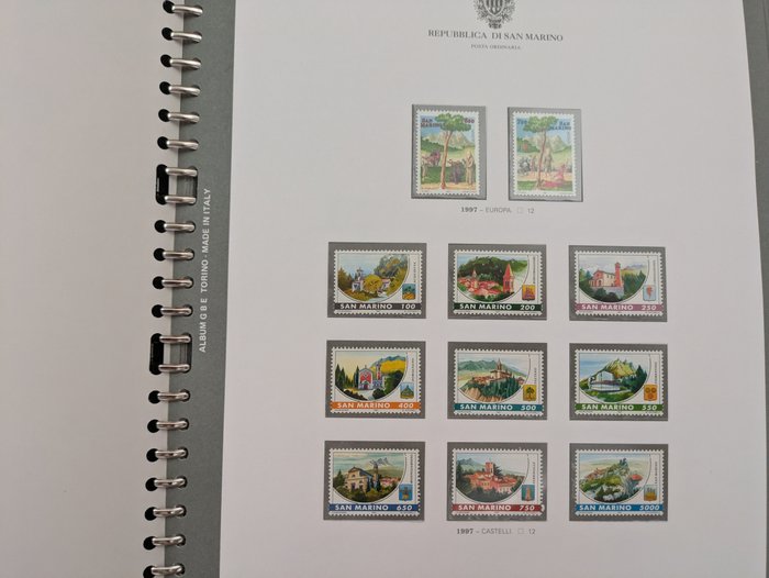 San Marino 1997/2004 - Vidunderlig samling på Bolaffi GBE-album med mappe, høj værdi, alle hæfter, carneter,