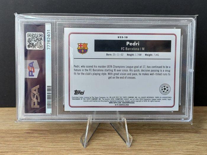 2021/22 Topps Merlin Pedri U23 Stars PSA 10 Graded card