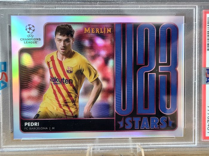 2021/22 Topps Merlin Pedri U23 Stars PSA 10 Graded card