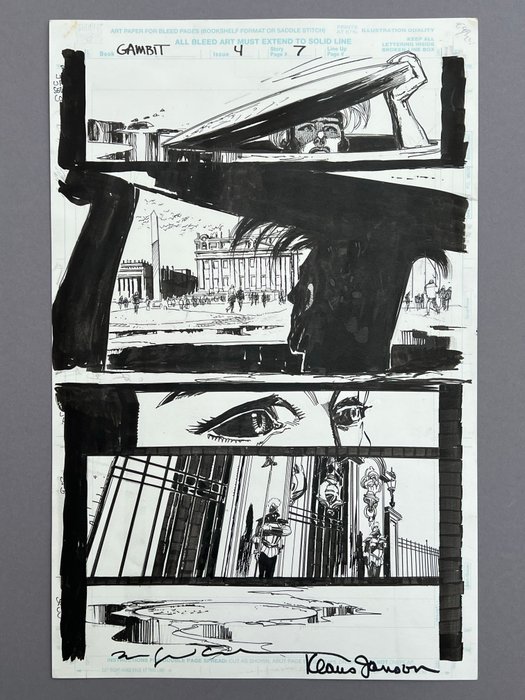 Bill Sienkiewicz / Klaus Janson - 1 Original page - Gambit Issue 4 Page 7 - 1997