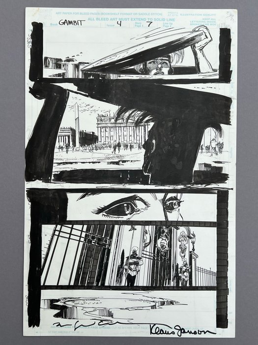 Bill Sienkiewicz / Klaus Janson - 1 Original page - Gambit Issue 4 Page 7 - 1997