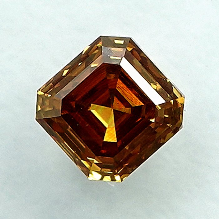 1 pcs Diamant  (Naturfarvet)  - 0.32 ct - Fancy Orange nuance Gul - SI1 - International Gemological Institute (IGI)