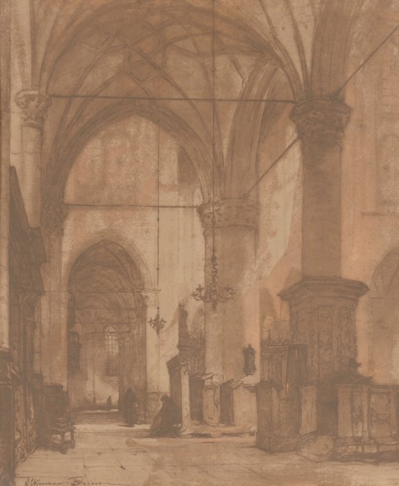 Johannes Bosboom (1817–1891) - Interior of Grote Kerk of Alkmaar the Netherlands