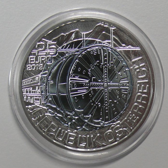 Østrig. 25 Euro 2013 "Tunnelbau" Proof  (Ingen mindstepris)