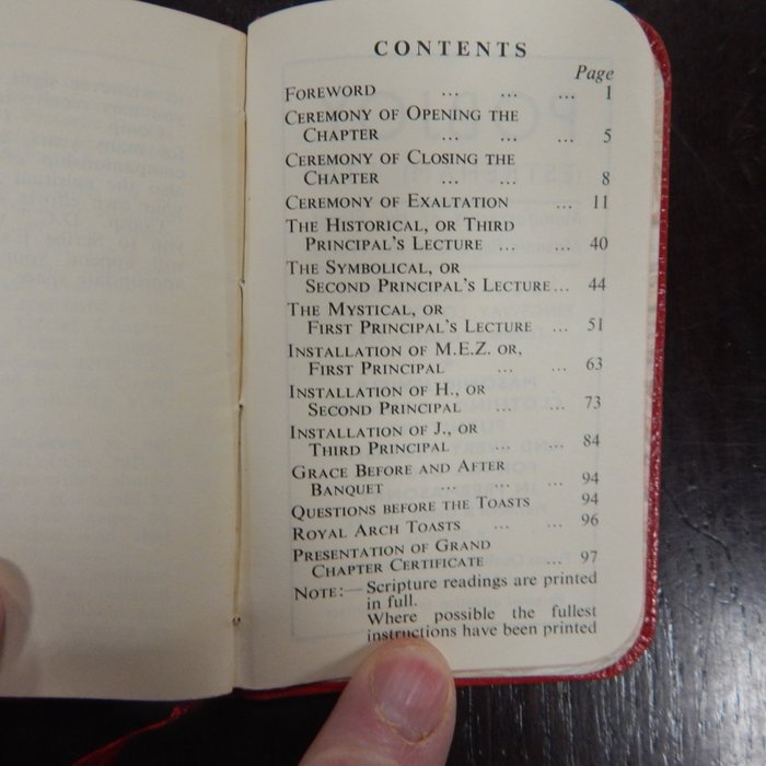 grand lodge - masonic ritual books - 1960