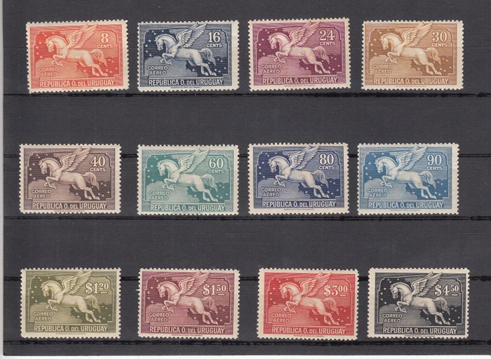 Uruguay 1929 - Airmail Series Pegasus Mh - Michel nr 390/401