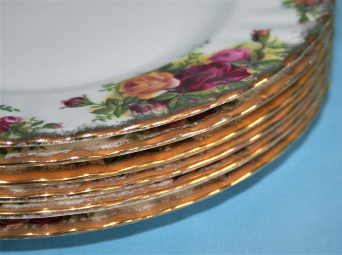 Royal Albert - Tallerken (6) - Salad Plates - Old country roses - Porcelæn