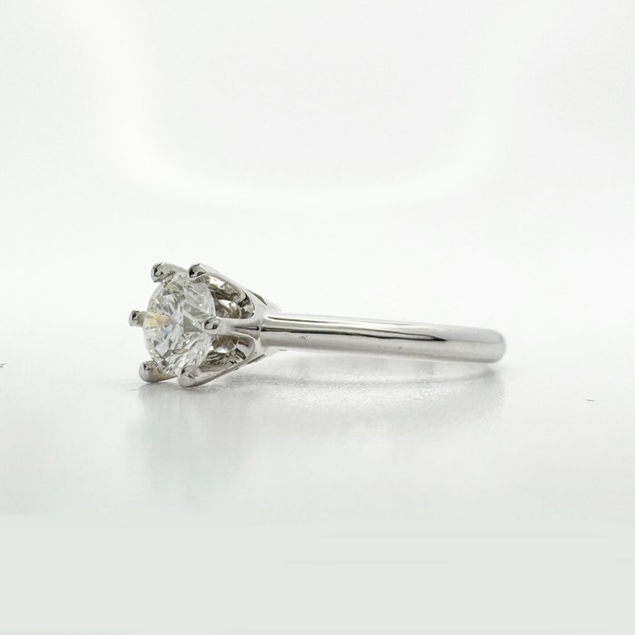 Forlovelsesring - 18 kraat Hvidguld -  0.57ct. tw. Diamant (Natur) - Diamantring 18 karat guld