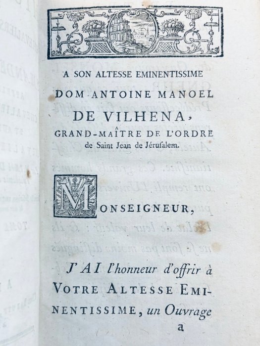 Vertot (L'Abbé De) - Histoire des Chevaliers Hospitaliers de Saint-Jean de Jérusalem (.) Chevaliers de Malte - 1772