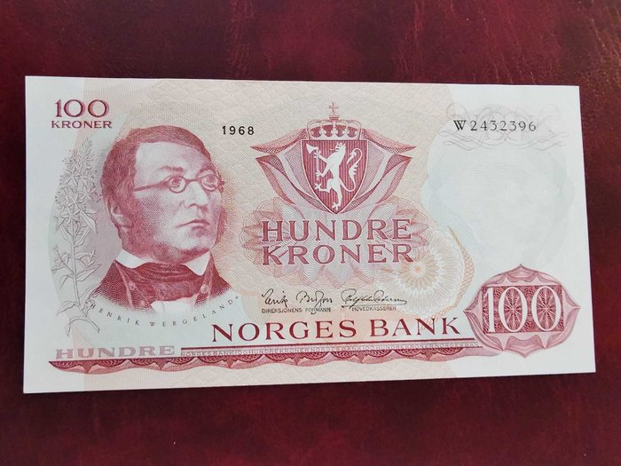 Norge. - 100 Kroner 1968 - Pick 38b  (Ingen mindstepris)