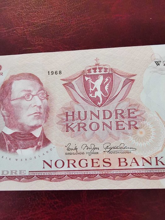 Norge. - 100 Kroner 1968 - Pick 38b  (Ingen mindstepris)