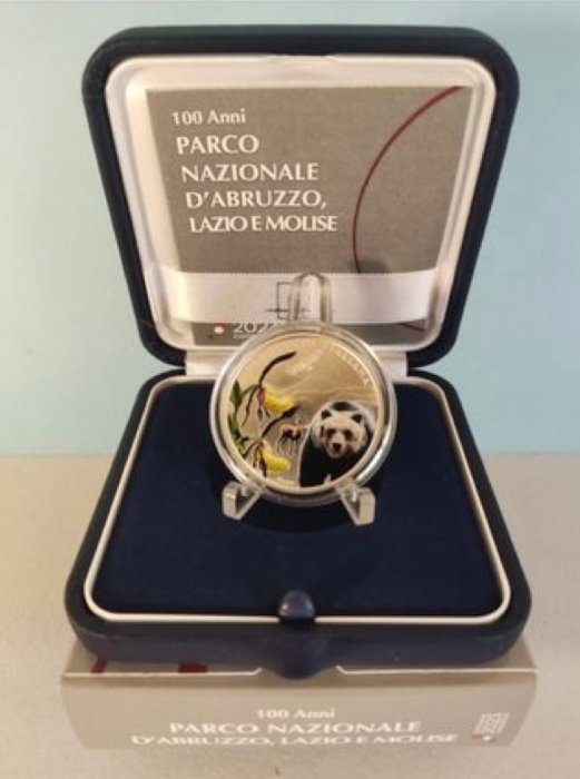 Italien 5 Euro 2023/2024 "Parco Nazionale d'Abruzzo Lazio e Molise" + "CONSOB" (2 monete) Proof  (Ingen mindstepris)