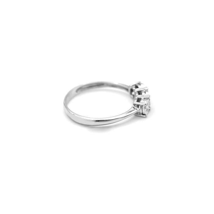 Ingen mindstepris - Ring - 18 kraat Hvidguld Diamant (Natur)