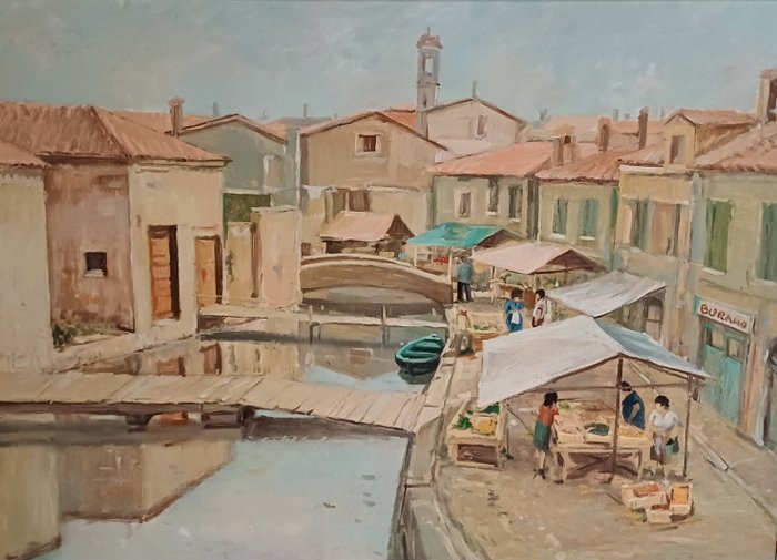 Silvio Bottegal (1895 - 1968) - Veduta di Chioggia