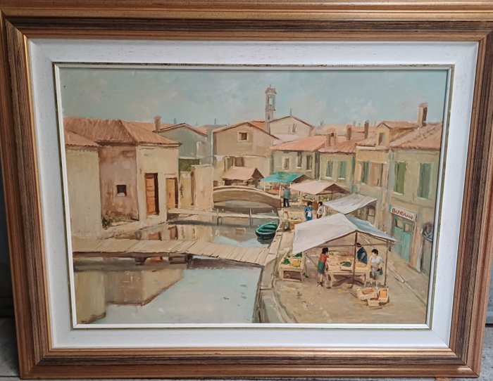 Silvio Bottegal (1895 - 1968) - Veduta di Chioggia