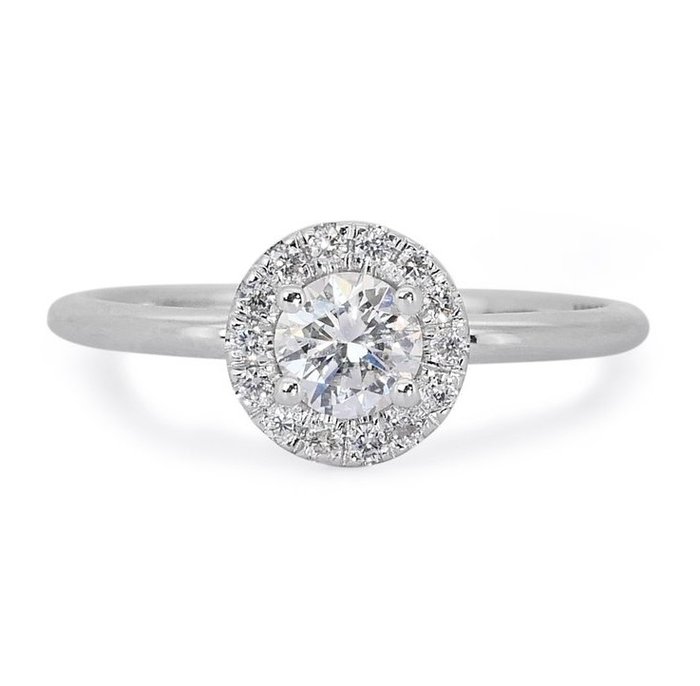 Ring Hvidguld Diamant (Natur) - Diamant