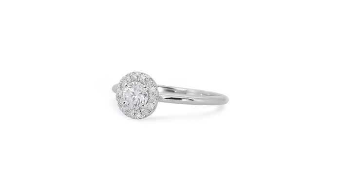 Ring Hvidguld Diamant (Natur) - Diamant