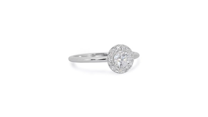 Ring Hvidguld Diamant (Natur) - Diamant