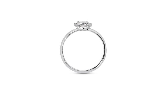 Ring Hvidguld Diamant (Natur) - Diamant