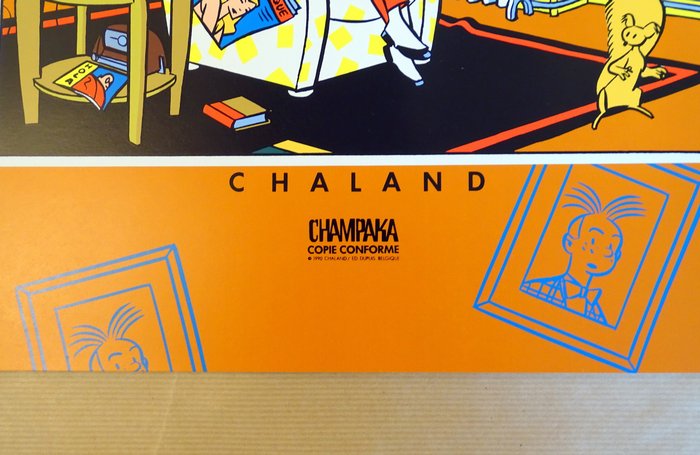 Chaland, Yves - 1 Silkscreen - Spirou et Fantasio - Drriiing