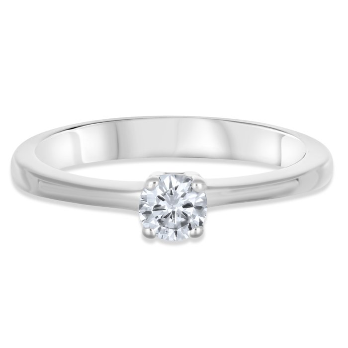 Ring - 18 kraat Hvidguld -  0.25ct. tw. Diamant (Natur)