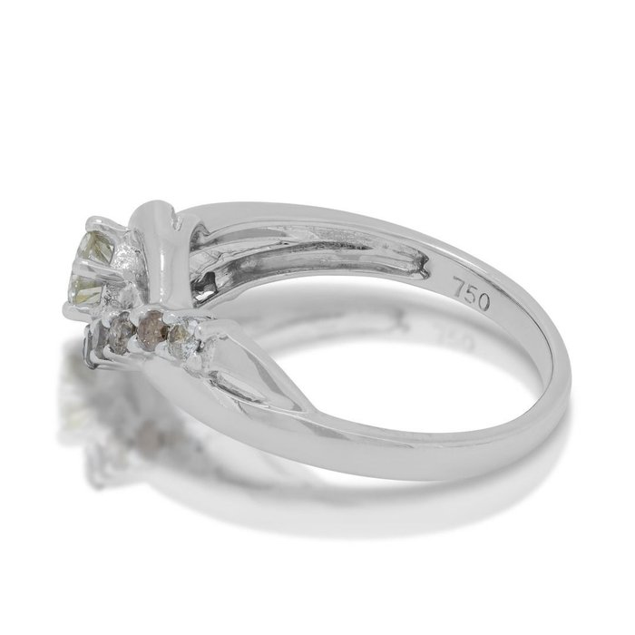 Ring - 18 kraat Hvidguld -  0.51ct. tw. Diamant (Natur)  - Diamant