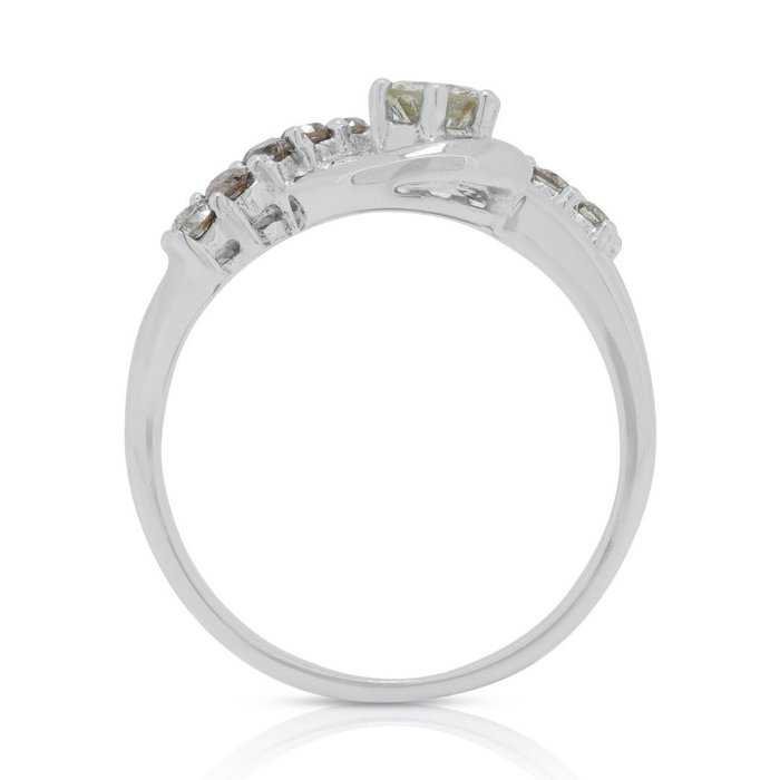 Ring - 18 kraat Hvidguld -  0.51ct. tw. Diamant (Natur)  - Diamant