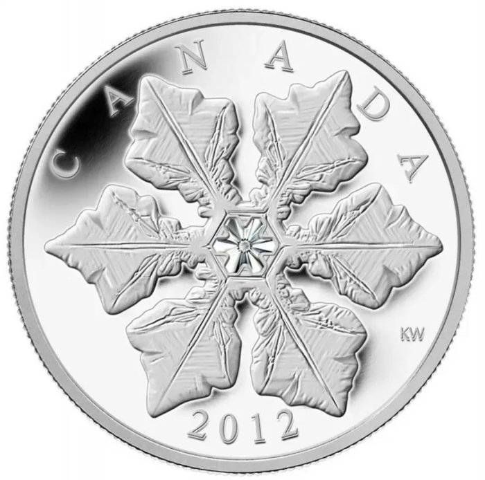 Canada 20 Dollars 2012 Snowflake - Crystal Swarovski 1 Oz (999) with COA and BOX  (Ingen mindstepris)