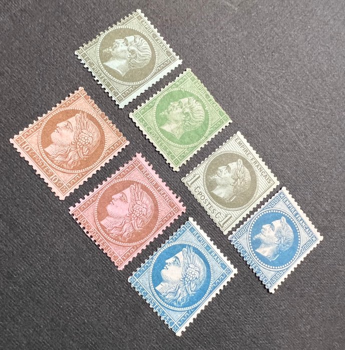 Frankrig 1862/1874 - Frankrig klassisk ny Ceres og Napoleon pris 685€ - Yvert Tellier 19-20-25-29B-54-58-60A