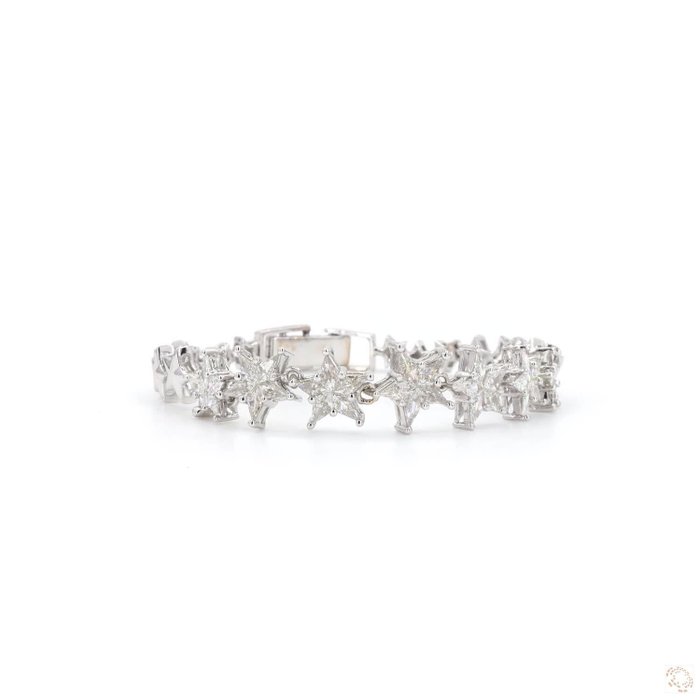 Armbånd - 14 karat Hvidguld -  1.59ct. tw. Diamant (Natur)